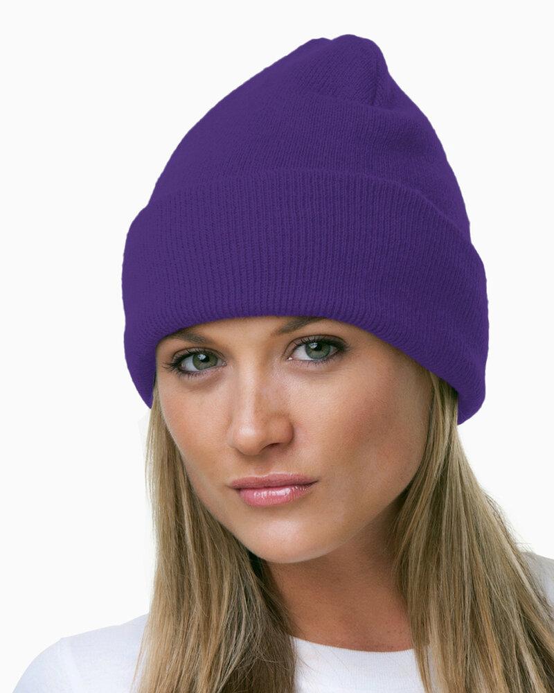 Bayside 3825 - USA-Made 12 Inch Knit Beanie with Cuff