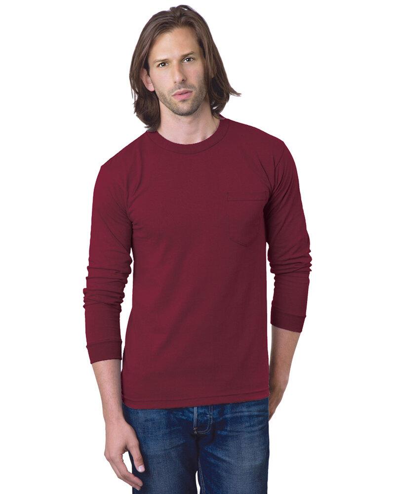 Bayside 8100 - USA-Made Long Sleeve T-Shirt with a Pocket