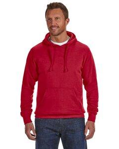 J. America 8620 - Cloud Fleece Hooded Pullover Sweatshirt Red