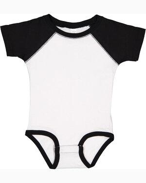 Rabbit Skins 4430 - Fine Jersey Infant Three-Quarter Sleeve Baseball Bodysuit