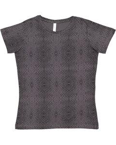 LAT 3516 - Ladies' Fine Jersey T-Shirt Black Reptile