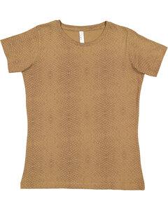 LAT 3516 - Ladies' Fine Jersey T-Shirt Brown Reptile