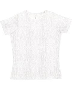 LAT 3516 - Ladies' Fine Jersey T-Shirt White Reptile