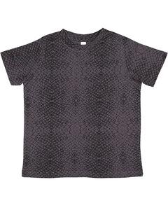 LAT 6101 - Youth Fine Jersey T-Shirt Black Reptile