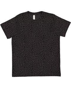 LAT 6101 - Youth Fine Jersey T-Shirt Black Leopard