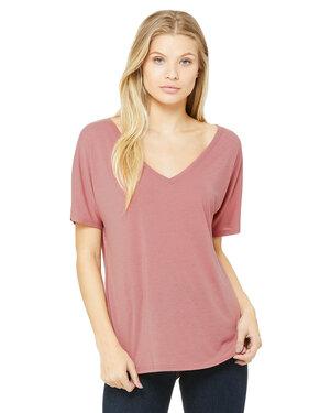 Bella+Canvas 8815 - Ladies Flowy V-Neck Drop-Sleeve Tee