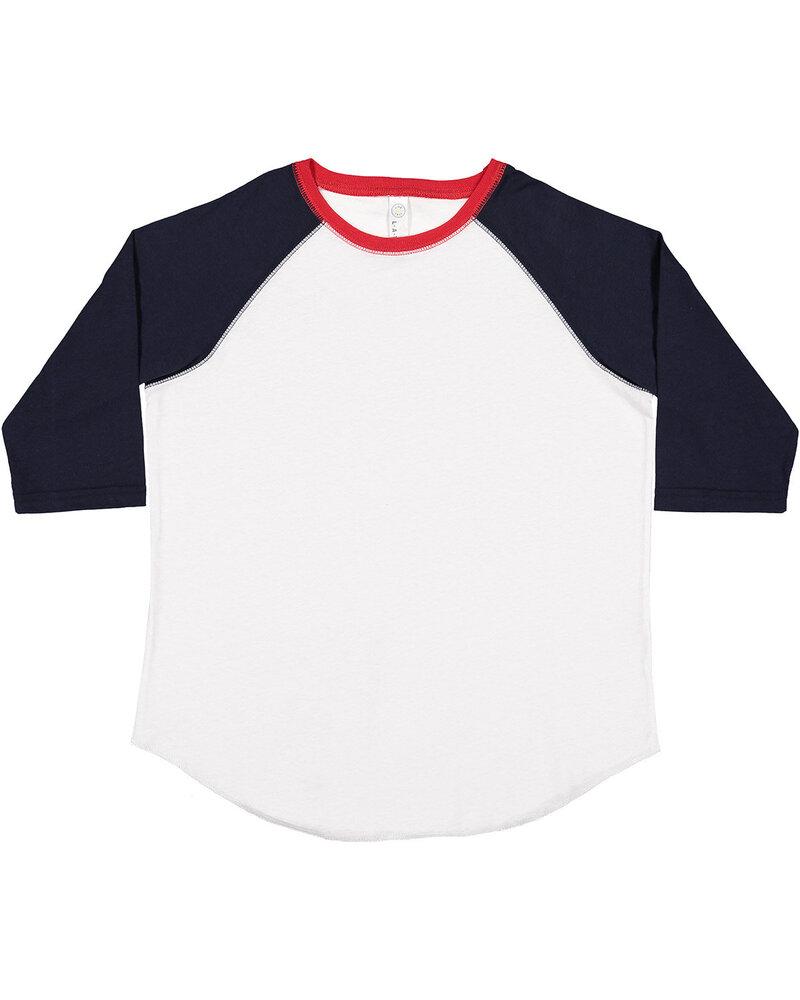 LAT 6130 - Youth Vintage Fine Jersey Three-Quarter Sleeve Baseball T-Shirt