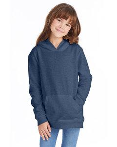 Hanes P473 - EcoSmart® Youth Hooded Sweatshirt Heather Navy