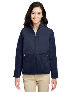 Core365 CE890W - Ladies Journey Summit Hybrid Full-Zip Clsc Nvy/Cls Nv