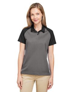 Team 365 TT21CW - Ladies Command Snag-Protection Colorblock Polo Sprt Grapht/Blk