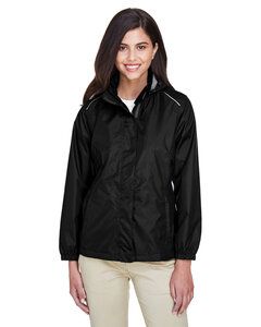 CORE365 78185 - Ladies Climate Seam-Sealed Lightweight Variegated Ripstop Jacket Black