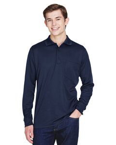 CORE365 88192P - Adult Pinnacle Performance Long-Sleeve Piqué Polo with Pocket Classic Navy