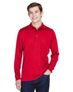 CORE365 88192P - Adult Pinnacle Performance Long-Sleeve Piqué Polo with Pocket Classic Red