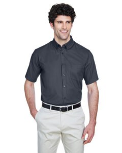CORE365 88194 - Men's Optimum Short-Sleeve Twill Shirt Carbon