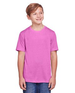 CORE365 CE111Y - Youth Fusion ChromaSoft Performance T-Shirt Charity Pink