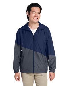 CORE365 CE710 - Unisex Techno Lite Colorblock Windbreaker Clasc Navy/Crbn