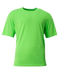 A4 N3142 - Men's Shorts Sleeve Cooling Performance Crew Shirt Safety Green