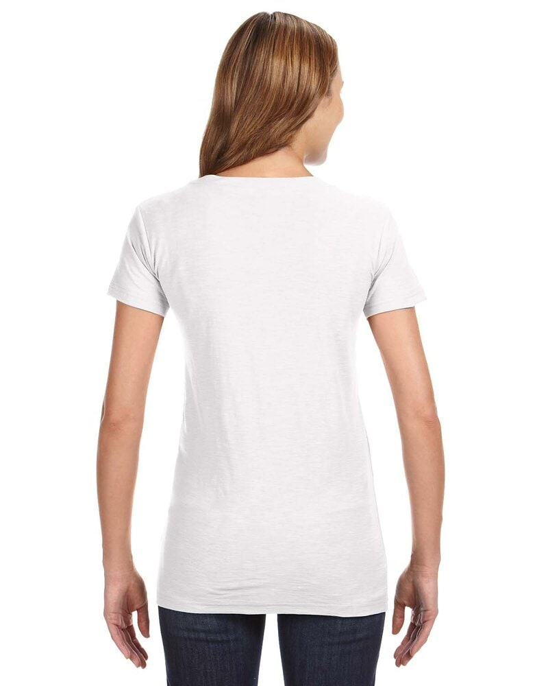 J. America JA8169 - Ladies V-Neck Slub T-Shirt