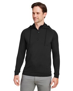 Swannies Golf SWV600 - Men's Vandyke Quarter-Zip Hooded Sweatshirt Black