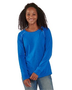 Boxercraft BW3166 - Ladies Payton Preppy Patch Long-Sleeve T-Shirt Royal