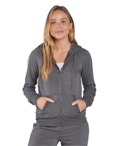 Boxercraft BW5201 - Ladies Dream Fleece Hooded Full-Zip Black Heather