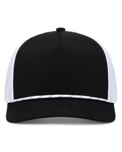 Pacific Headwear P423 - Weekender Trucker Hat Black/Wht/Blk