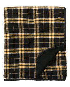 Boxercraft FB250 - Flannel Blanket Blck/Gld Plaid