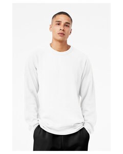 Bella+Canvas 3901 - Unisex Sponge Fleece Crewneck Sweatshirt Solid White Trbl