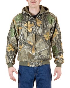 Berne HJ51T - Men's Tall Highland Washed Cotton Duck Hooded Jacket Realtree Edge
