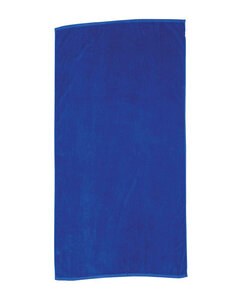 Pro Towels BT20 - Platinum Collection 35x70 White Beach Towel Royal