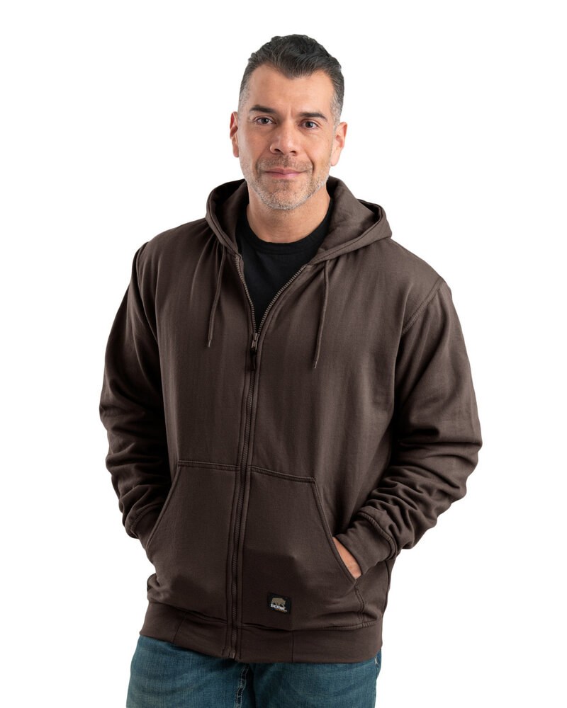 Berne SZ101T - Men's Tall Heritage Thermal-Lined Full-Zip Hooded Sweatshirt