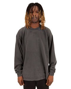 Shaka Wear SHGDLS - Men's Garment Dyed Long Sleeve T-Shirt Shadow