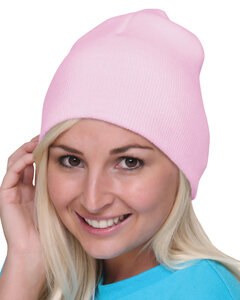 Bayside BA3810 - 100% Acrylic Beanie Pink