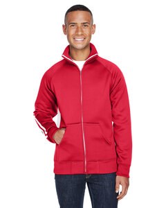 J. America JA8858 - Adult Vintage Poly Fleece Track Jacket Red