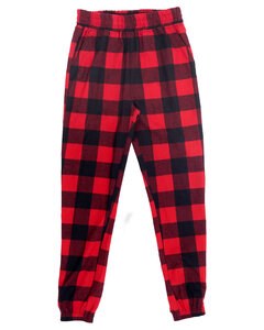 Burnside B4810 - Youth Flannel Jogger Red/Black