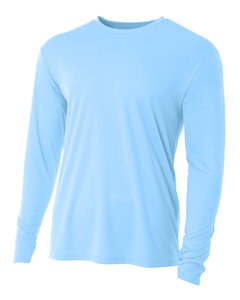 A4 NB3165 - Youth Long Sleeve Cooling Performance Crew Shirt Sky Blue