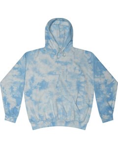 Tie-Dye 8790 - Adult Unisex Crystal Wash Pullover Hooded Sweatshirt Crystl Baby Blue