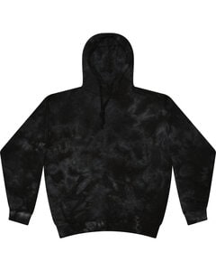 Tie-Dye 8790 - Adult Unisex Crystal Wash Pullover Hooded Sweatshirt Crystal Black