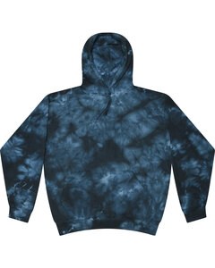 Tie-Dye 8790 - Adult Unisex Crystal Wash Pullover Hooded Sweatshirt Crystal Navy