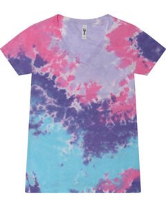 Tie-Dye 1075CD - Ladies V-Neck T-Shirt Cotton Candy