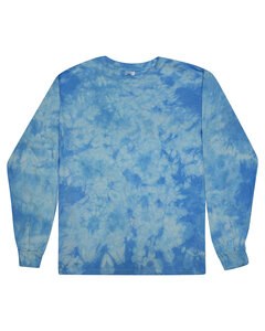 Tie-Dye 2390 - Unisex Crystal Wash Long-Sleeve T-Shirt Cryst Carol Blu