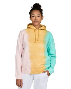 US Blanks 4412RB - Unisex Made in USA Rainbow Tie-Dye Hooded Sweatshirt Multicolor