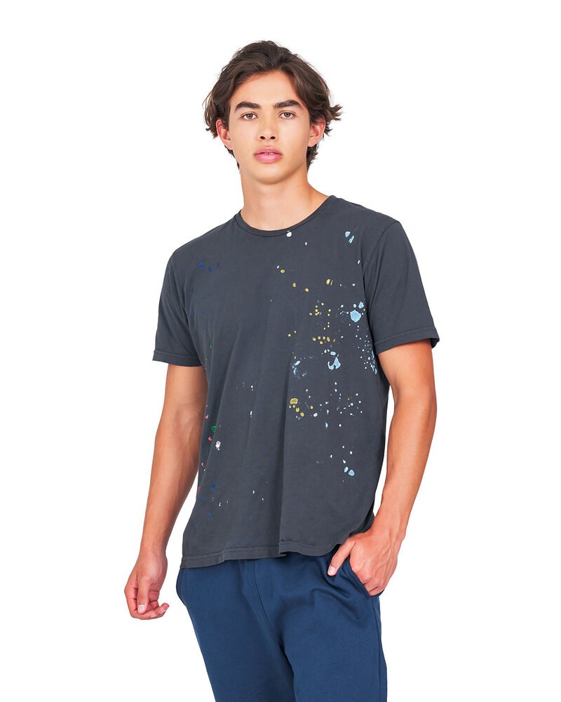 US Blanks US4004 - Unisex Made in USA Garment Dye Paint Splatter T-Shirt