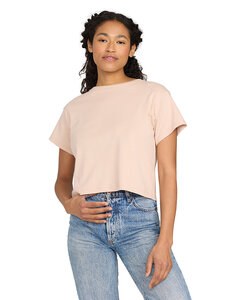US Blanks US531OR - Ladies Organic Baby Rib Crop T-Shirt Suntan