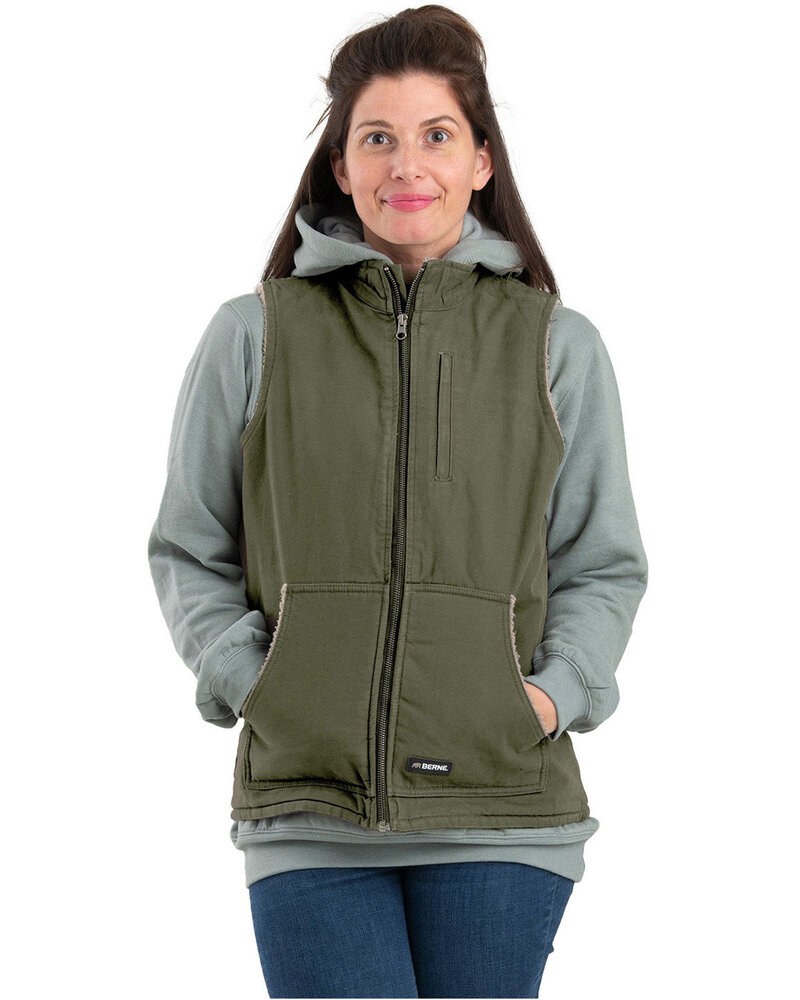 Berne WV15 - Ladies Sherpa-Lined Softstone Duck Vest