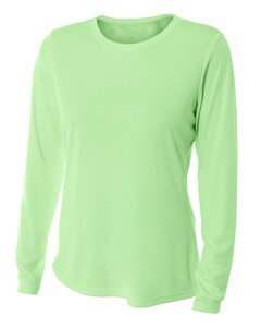 A4 NW3002 - Ladies Long Sleeve Cooling Performance Crew Shirt Light Lime