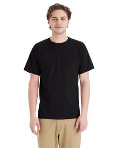 Hanes 5290P - Unisex Essential Pocket T-Shirt Black