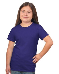 Bayside 37100 - Youth Princess T-Shirt Purple Rush Hthr