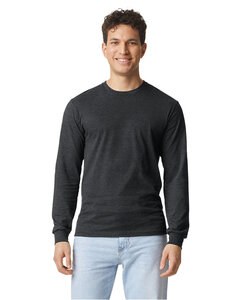 Gildan G674 - Unisex Softstyle CVC Long Sleeve T-Shirt Pitch Black Mist