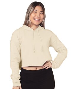 Bayside 7750 - Ladies Cropped Pullover Hooded Sweatshirt Cream